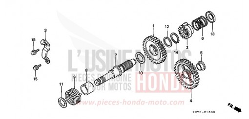 KICK STARTER SPINDLE XR400RY de 2000